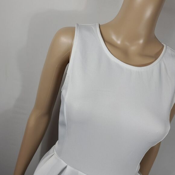 Apt 9 Women's White Fit and Flare Mini Dress - Picture 7 of 10